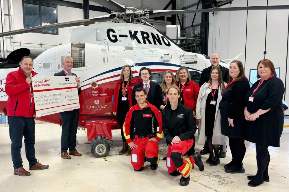 CARBIS BAY HOTEL & ESTATE RAISE £83,606.00  IN 2023 FOR CORNWALL AIR AMBULANCE image